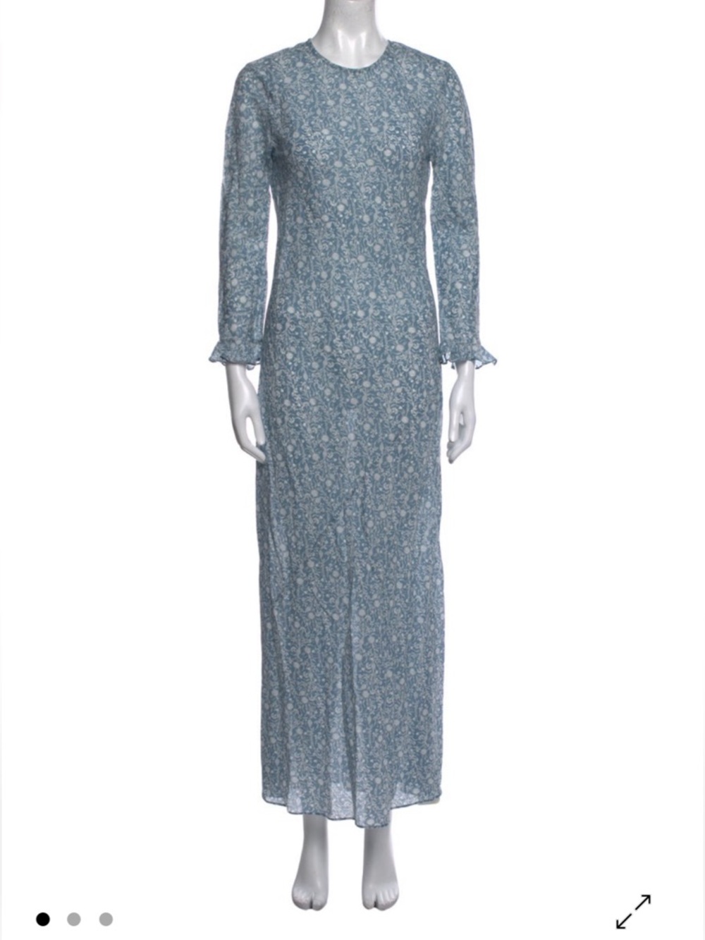 Doen Light Blue Floral Midi Dress